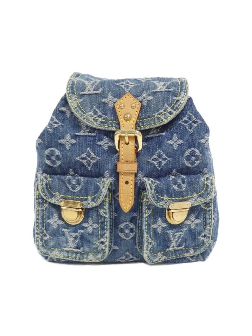 Louis Vuitton Vintage Monogram Denim Sac A Dos PM Backpack